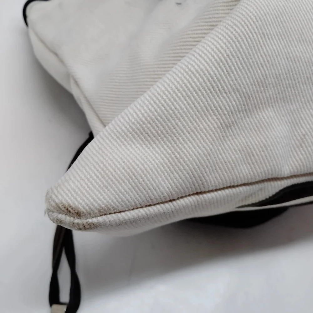 Yves Saint Laurent YSL Brown Cream Kahala Tote Messenger Bag